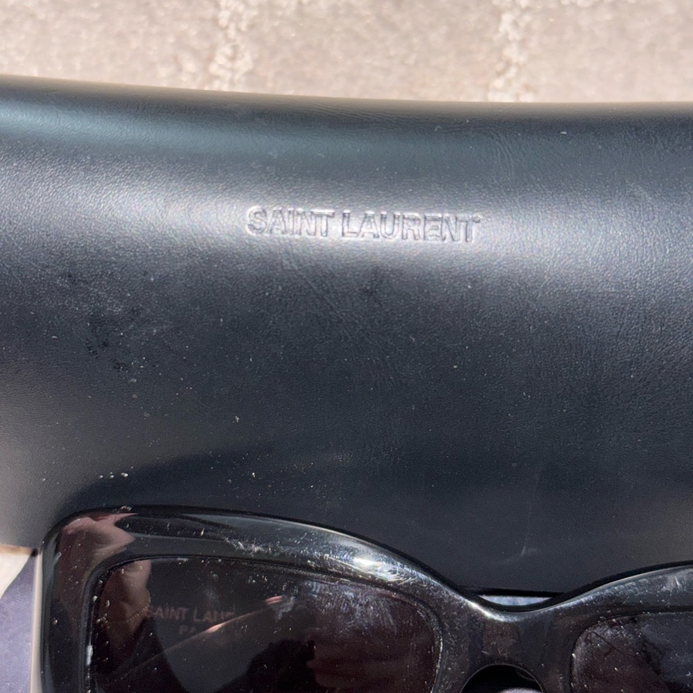 Yves Saint Laurent Black Sunglasses with Black Case - Picture 4 of 5